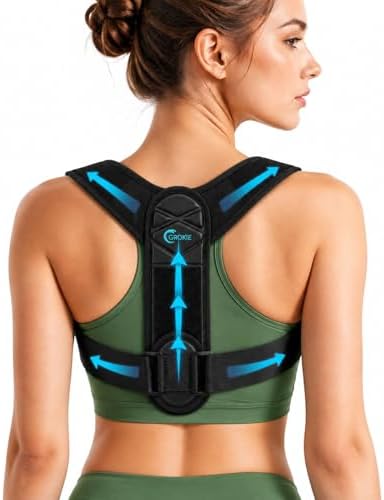 Posture Corrector for Women and Men - Back Brace for Rounded Shoulders & Upper Back Support - Breathable Shoulder Brace for Computer Work&Desk Job,Invisible Under Clothes, Large(Chest Size 33-50")