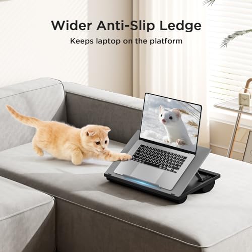 HUANUO Lap Desk with 8 Adjustable Angles – Up to 15.6" Laptop, Grey