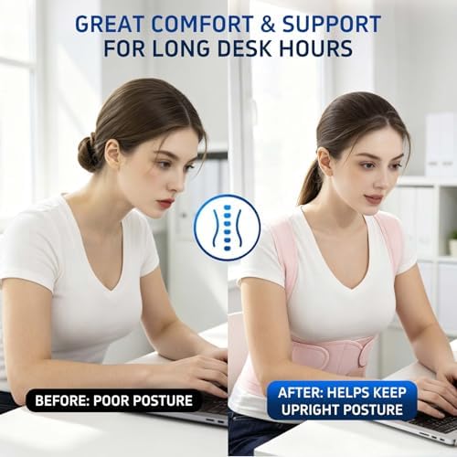Posture Corrector Back Brace for Women Men Full Back Support Adjustable