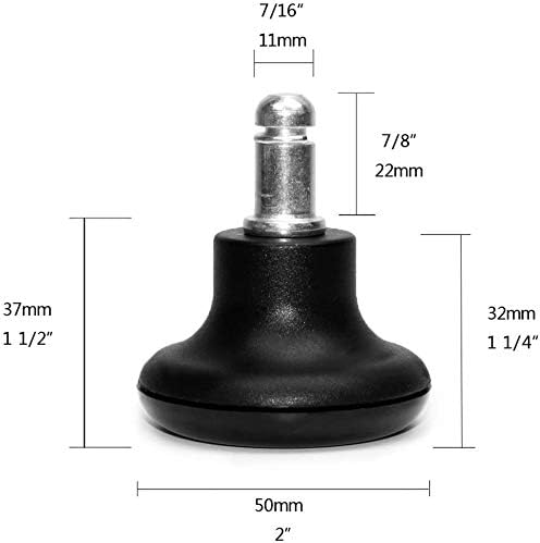 Bell Glides Replacement Office Chair Feet Low Profile Wheel Stopper 5 Pack
