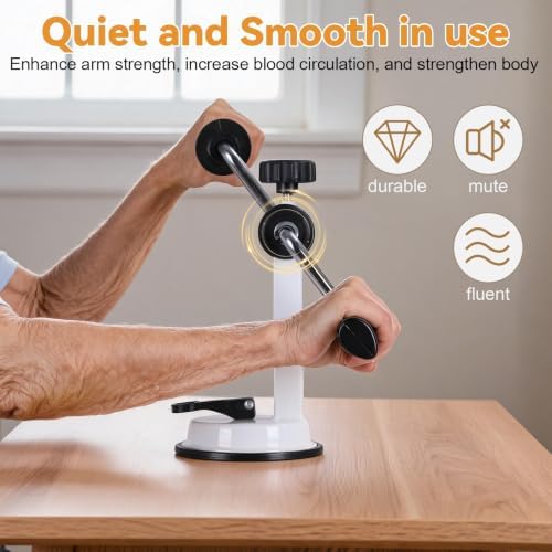 Arm Exerciser for Seniors, Portable Arm Bike with Adjustable Resistance