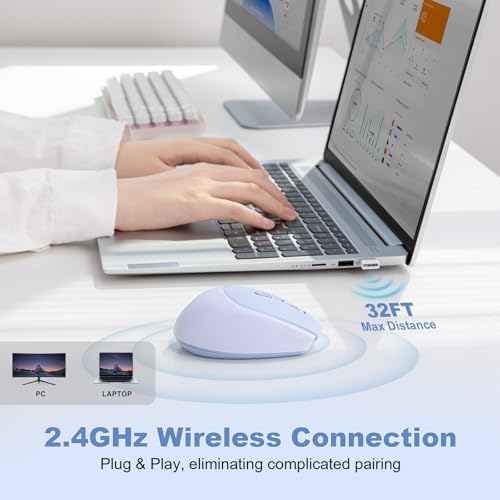 YUNZII C2 Silicone Wireless Mouse 1600 DPI Optical 2.4GHz (Blue)