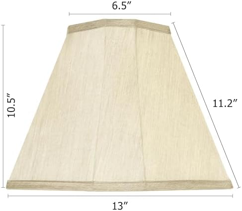 GO&SO Bell Lamp Shades 1Pc,6.5" x 13" x 10.5",Gold Fabric Lampshade
