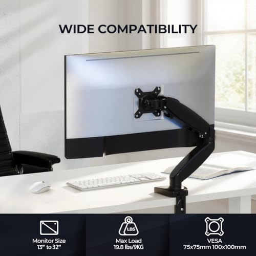 Single Monitor Arm Mount for 13-32 Inch Screens
