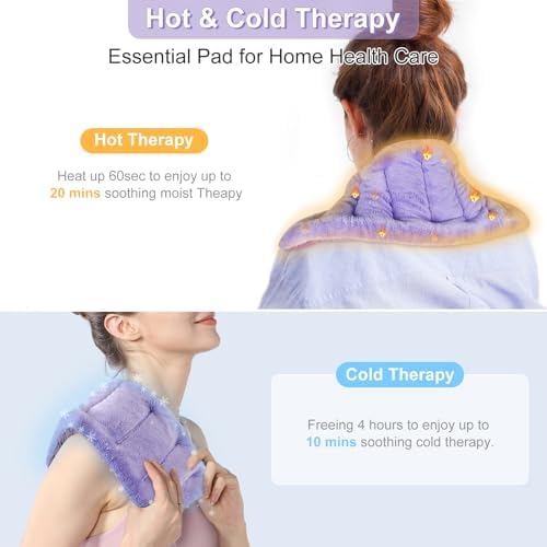 SuzziPad Microwave Heating Pad for Muscle Soreness Fatigue, 7"X16", Purple