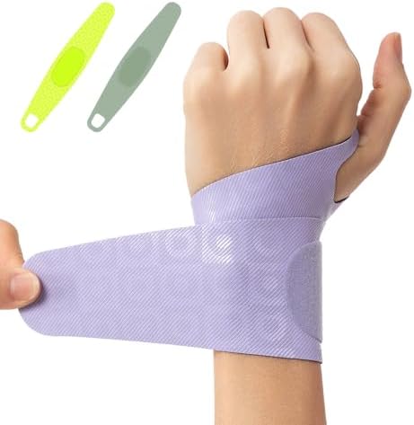 Adjustable Wrist Brace for Pain Relief, Carpal Tunnel & Tendonitis Support – Ergonomic Compression, Breathable & Anti-Slip Design, Fits Left & Right Hand, Ideal for Sports, Gaming & Office Use Purple