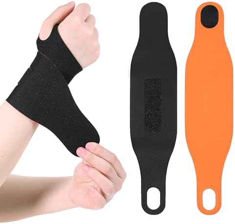 cobee 2 Pcs Wrist Brace Strap, Wrist Brace for Carpal Tunnel Night Support, Ultra-Thin Elastic Compression Wrist Wraps for Left Right Hand Fitness Sports Tennis