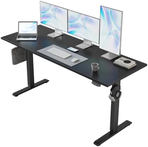 Agilestic 60 * 24 Inch Height Adjustable Electric Standing Desk, Black