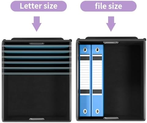 File Organizer Box with Lids, Collapsible File Folder Organizer