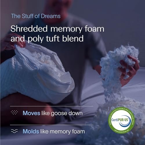 DreamyBlue Signature Adjustable Shredded Memory Foam Pillow King