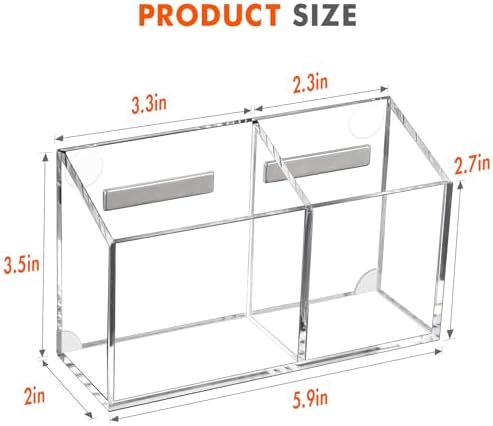BEYGORM 2 Pack Magnetic Dry Erase Marker Holder for Whiteboard,Non-slip Acrylic Magnet Pen Holder for Fridge Refrigerator,Locker Organizer for Work,Locker Accessories,Pencil Cup,Marker Organizer