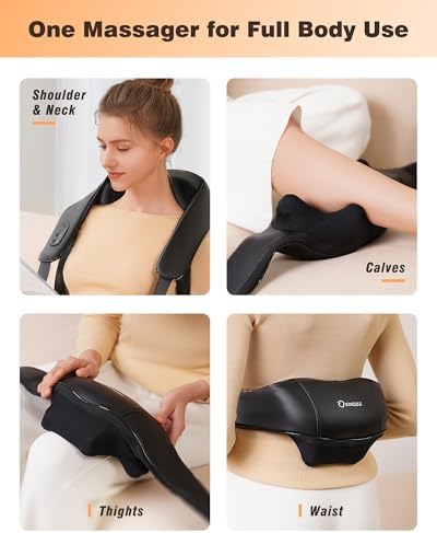 Cordless Neck and Shoulder Massager for Pain Relief Deep Tissue with Heat