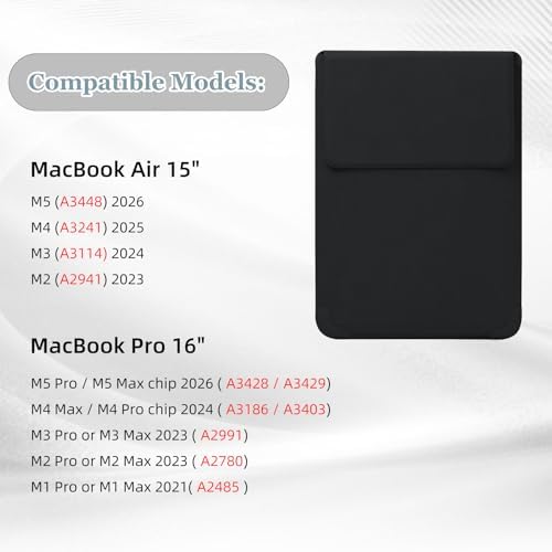 15-16 Inch Protective Laptop Sleeve with Stand, for MacBook Pro/MacBook Air