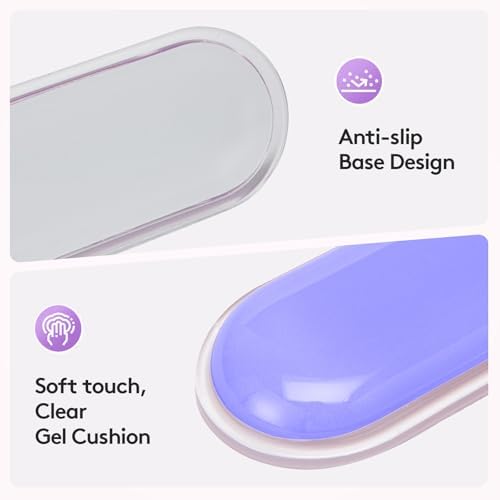 Gel Keyboard Wrist Rest Pad Set, Ergonomic Keyboard Mouse Wrist Support for Typing Pain Relief, Upgrade Wrist Rest Support Pad, Purple Color Block