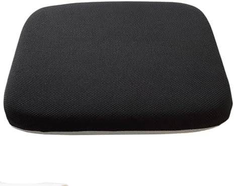 Memory Foam Chair Cushion Non-Slip Seat Cushion with Breathable Fabric Removable Zipper Cover Square Comfort Chair Pad for Office Chair, Desk Chair, Car Seat, Wheelchair (Black, 18"x18")