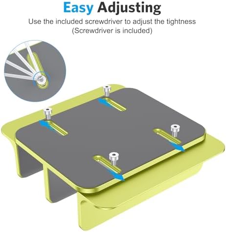 OMOTON Dual Vertical Desk Laptop Stand Holder, Fits MacBook Air/Pro, Citron