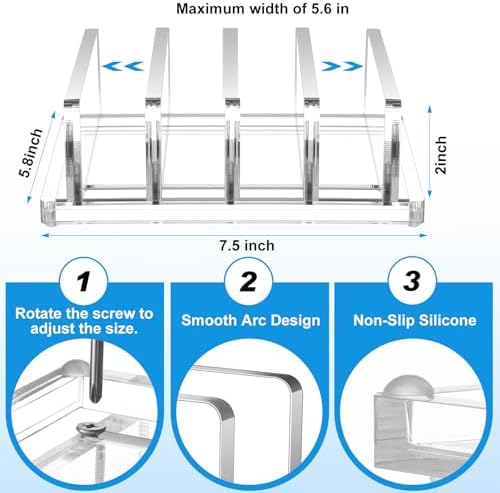 Chunful 4 Slot Adjustable Vertical Laptop Stand for Desk