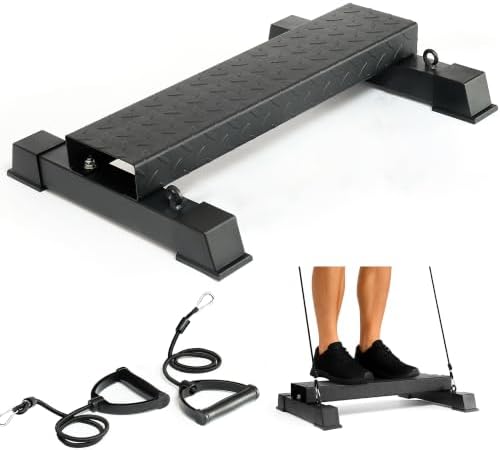 Steel Standing Calf Raise Platform, Anti-Slip Block for Leg & Squat