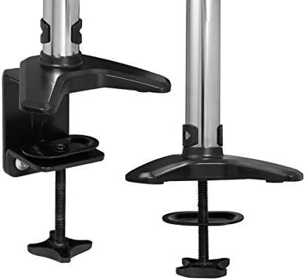 SIIG Single Monitor Desk Mount, White, Height Adjustable Gas Spring Assisted Full-Motion Easy Use, Holds 15" to 27" Screens, Up to 17.6 lbs, VESA 75 and 100