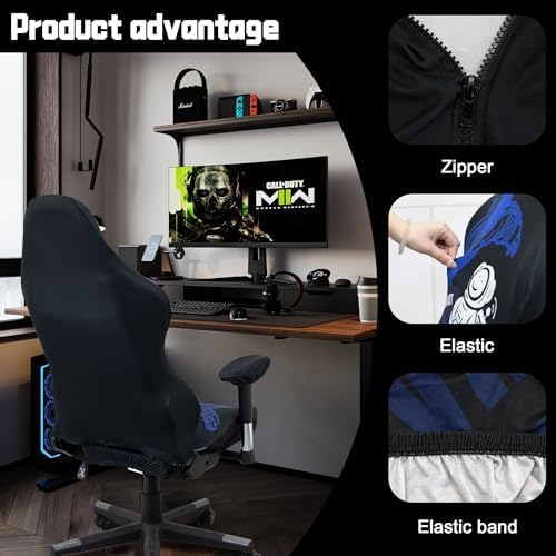 Gaming Chair Covers,Stretchable Computer Chair Cover,Ergonomic Office Chair Cover,for Anti Cat Scratch Protection of Computer Gamer Chair Slipcovers,Racing Chair Covers (Only Covers,Astronaut)