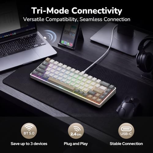RK ROYAL KLUDGE RK68 65% RGB Wireless Mechanical Keyboard for Gaming, Work