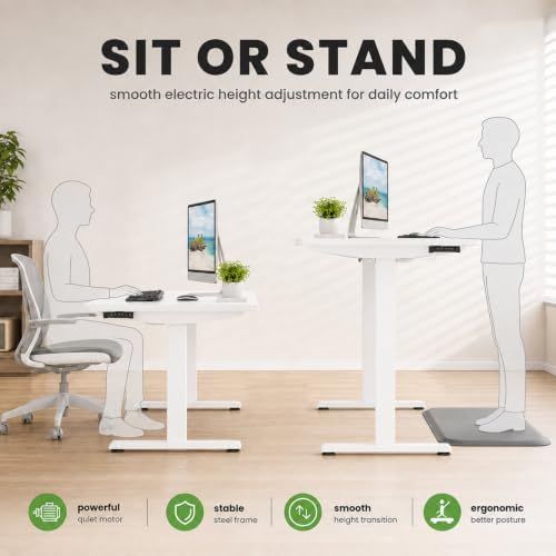 48"x24" Electric Standing Desk, Height Adjustable Desk