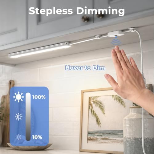 ASOKO 12in Plug in Under Cabinet Light Hand Wave Sensor Kitchen Light