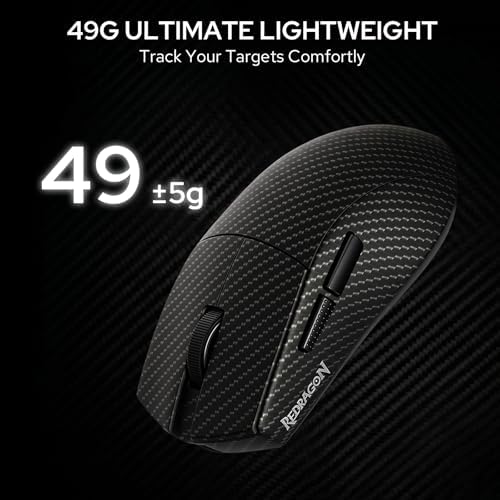 Redragon M916 Wireless 49G Ultra-Light Gaming Mouse 45K DPI Remapping Keys