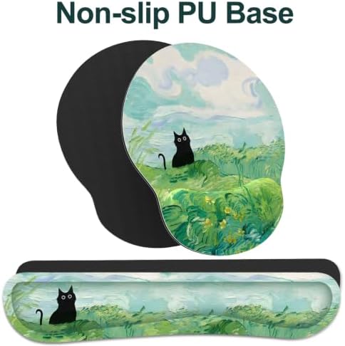 Ergonomic Mouse Pad with Wrist Rest and Keyboard Wrist Rest, Mousepad