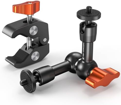 K&F CONCEPT 6" Magic Arm Clamp with Super Clamp 360° Ballhead Mini Arm