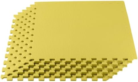 We Sell Mats 3/8" Thick Multipurpose EVA Foam Exercise Floor Mat, Interlocking Tiles, Anti-Fatigue for Home or Gym