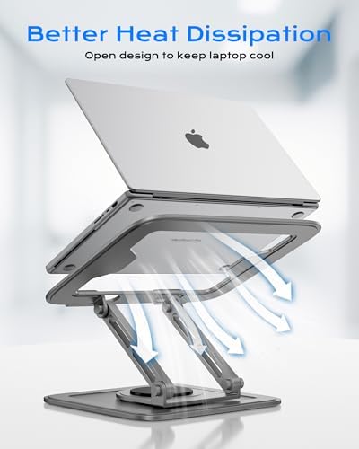 LOXP Adjustable Laptop Stand for Desk with 360 Base