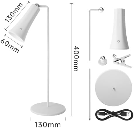 Rechargeable LED Desk Lamp, 4-in-1 Cordless Table Lamp
