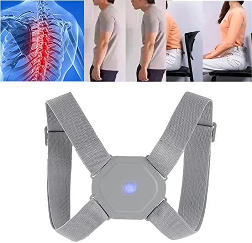 Generic Smart Posture Corrector for Women Men Kids, Electronic Posture Reminder with Sensor Vibration, Adjustable Upper Back Brace Straightener for Hunching - 200mAh Battery