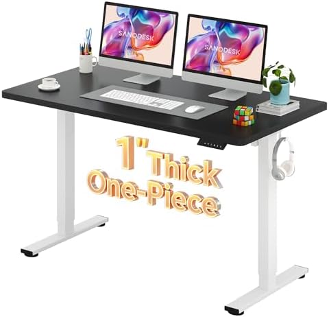SANODESK One-Piece 1'' Thick Height Adjustable Standing Desk 55''x28''