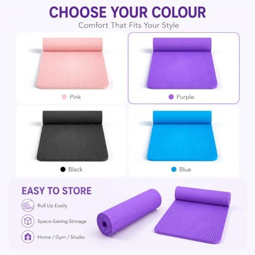 Extra Thick Yoga Mat, High Density Non-Slip Exercise Mat