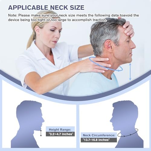ALPHAY Cervical Neck Traction Device,Electric Air Pump with 3 Power Traction, Built-in 8 Airbag, Neck Pain Relief and Relaxation