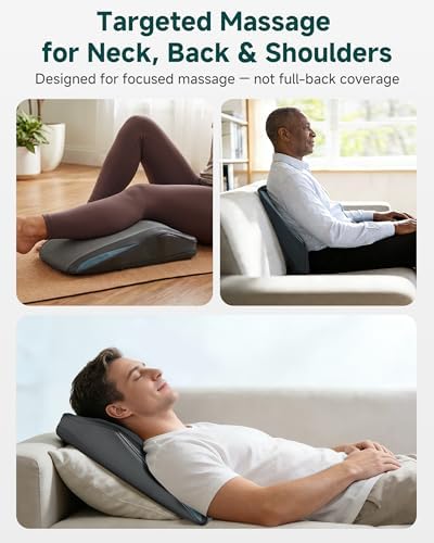 Snailax Shiatsu Back Massager with Heat, Neck & Back Massage Pillow