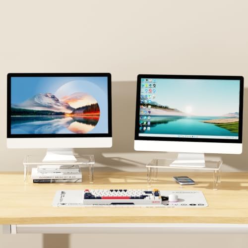 Acrylic Monitor Stand Riser 16X7.8 Clear Computer Stand Riser