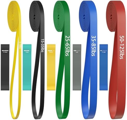 Pull Up Bands, Resistance Bands Set, Exercise Workout Bands for Men & Women, Ideal for Body Stretching, Physical Therapy and Muscle Training