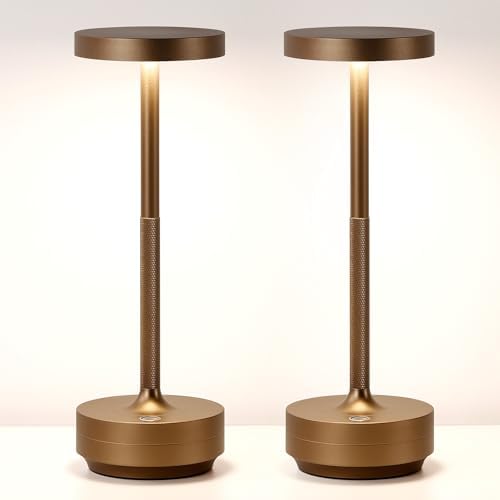 Cordless Table Lamp Rechargeable, 72h Battery Powered Table Light, 2 Pack
