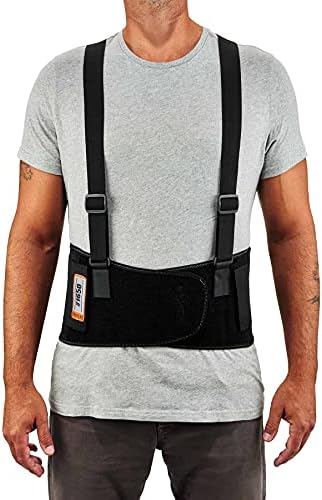 Ergodyne ProFlex 1650 Back Support Belt, 7.5" Elastic, Adjustable, Removeable Straps (Pack of 2)