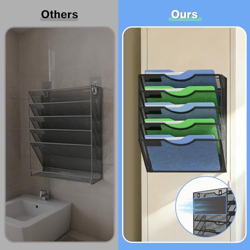 Kuntine.B Wall File Organizer Office Hanging Magazine Holder Wall File Organizer for Office Home