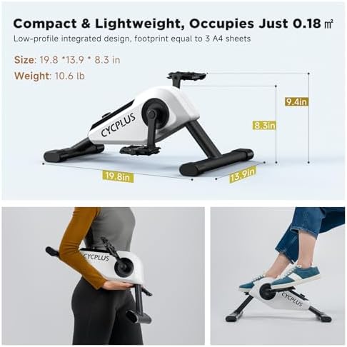 CYCPLUS Mini Bike Pedal Exerciser DC1 160W BLDC Motor, ERG Mode