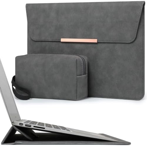 HYZUO 13.3-14 Inch Laptop Case Sleeve with Stand for MacBook,Space Gray