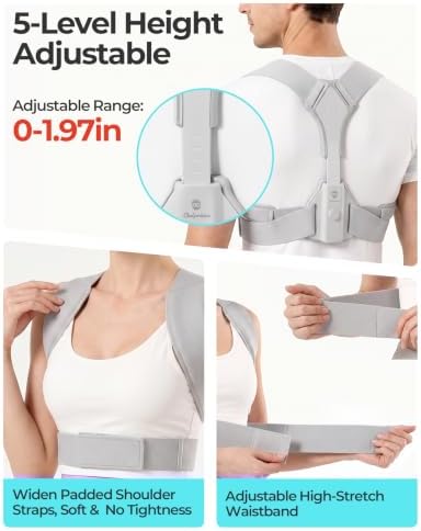 Posture Corrector for Women and Men, Height Adjstable Back Brace
