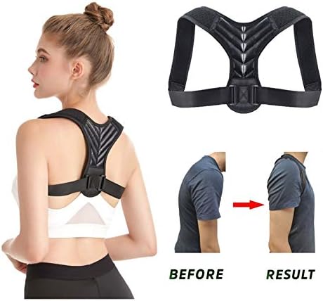 DSMYYXGS Clavicle Spine Physical Adjustable Back Posture Corrector Belt Men Women Home Office Upper Shoulder Posture Correction (Color : T, Size : Small)