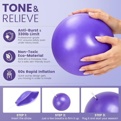 Pilates Kit for Women 13PCS, Pilates Ring Ball Resistance Bands Workout Set