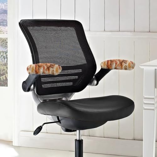 Highland Cow Print Office Chair Arm Rest Slipcover Sets of 2 Highland Cow Pumpkin Maple Leaf Printed Soft Stretchy Gaming Chair Armrest Covers Universal Fits Rotating Desk Gaming Chairs