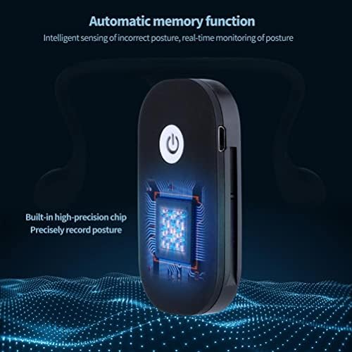 Smart Posture Corrector, Rechargeable Neck Hanging Silicone Back Brace with Hunchback Posture Monitoring Memory Function, Adjustable Posture Trainer Support for Adults Kids Men Women